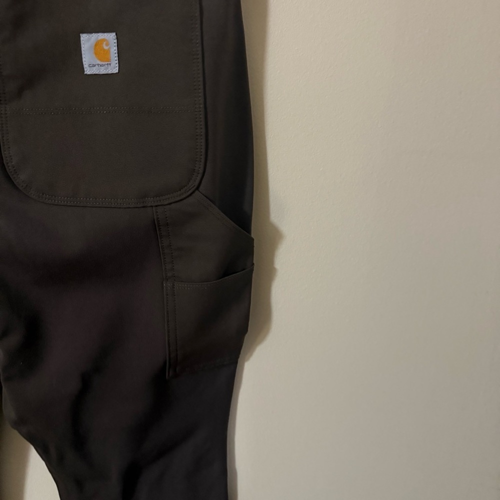 Carhartt Womens Brown / Gray Fitted Pants Size Large Work Wear - Picture 5 of 10